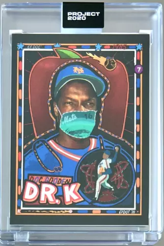 TOPPS PROJECT 2020 #137 DWIGHT GOODEN by Artist EFDOT ** METS 1985 #620