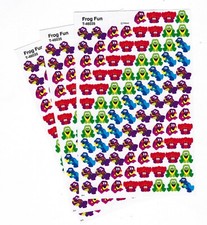 3 sheets MINI Colorful Fun Frogs Scrapbook Stickers 300 Stickers