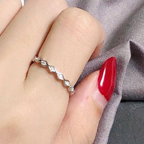 Genuine Sterling Silver Heart Star Solid Band Lady Girls Stacking Cuff Midi Ring - Picture 27 of 106