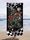 Wild Star Hearts - Speedway Chequered- Beach Towel Medium sizes Microfibre Towel