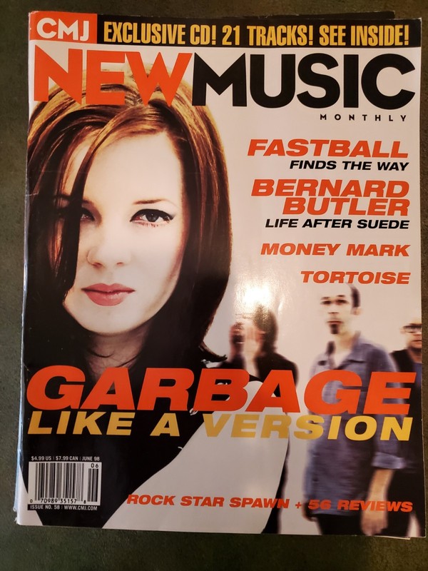 CMJ New Music Magazine June 1998 Garbage Fastball Tortoise Money Mark Sample CD