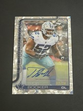 2025 Topps Chrome NFL Tyler Booker FDI First Day Issue Auto /14 Cowboys