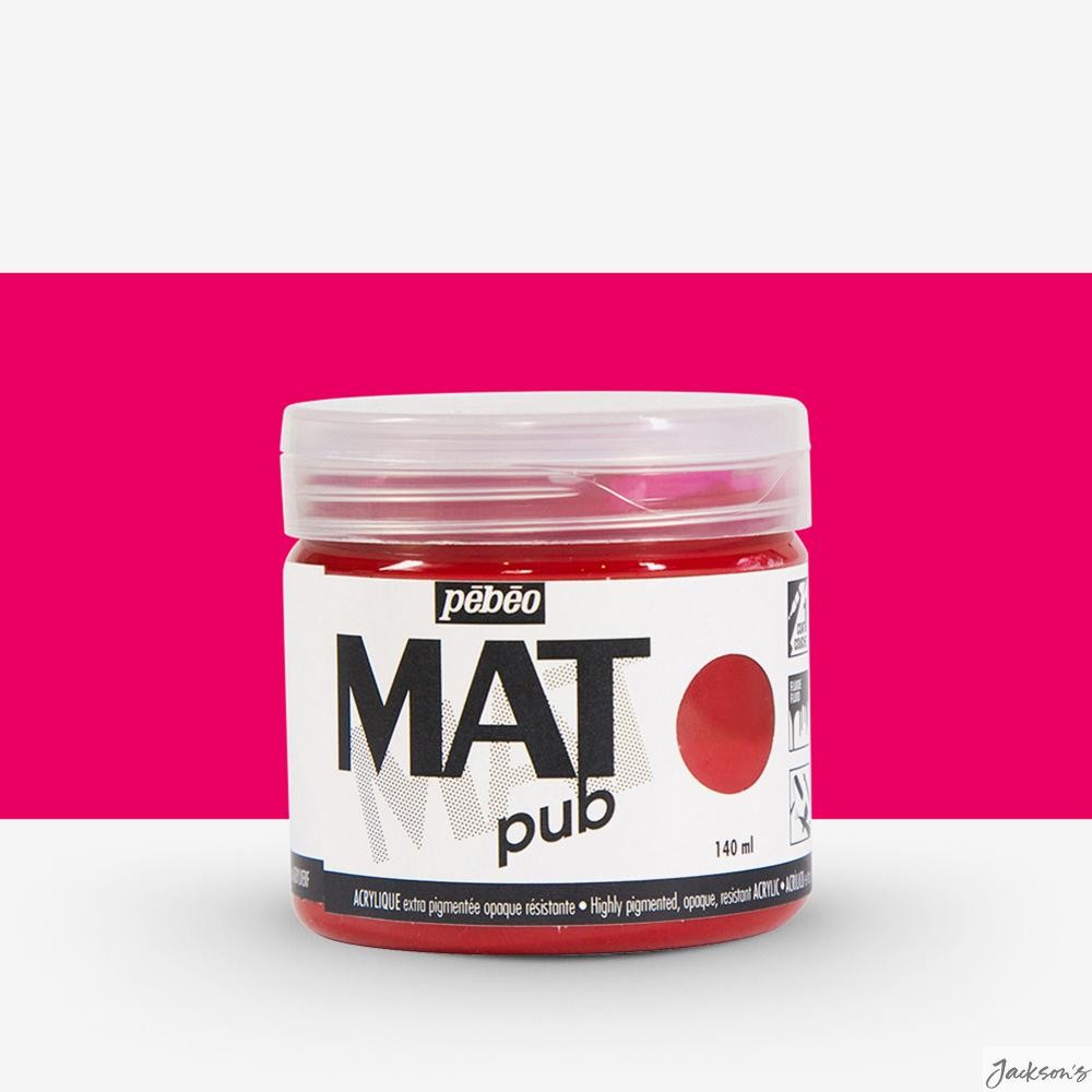Pebeo Mat Pub Acrylic Paint Acrylic 140ml Red Magenta For Street Art