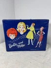 Vintage 1964 Barbie and Midge Doll Carrying Case Blue w Storage Compartments