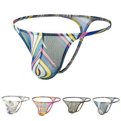 Soft Touch Herren Unterwäsche Print Tangas G Strings Low Rise U konvex Beutel Design