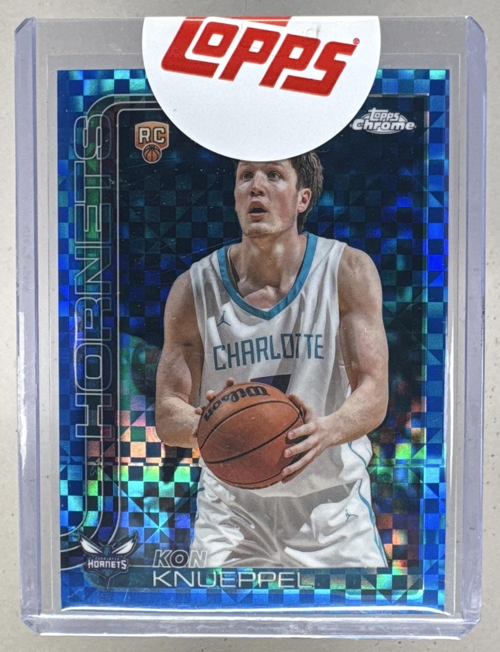 Kon Knueppel 2025 Topps Chrome #254 Blue X-Fractor Rookie RC A1