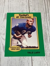Yale Lary Hygrade Footballs All-Time Greats Football Card Detroit Lions