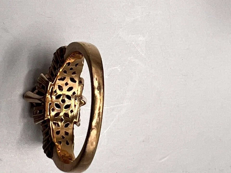 925纯银戒指。 紫水晶、粉红色摩根石和立方氧化锆-尺寸 8 — 第 3/4 张图片