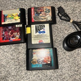 Sega Genesis Model 1 Console Bundle OEM Control Tested Working + 5 Great Games