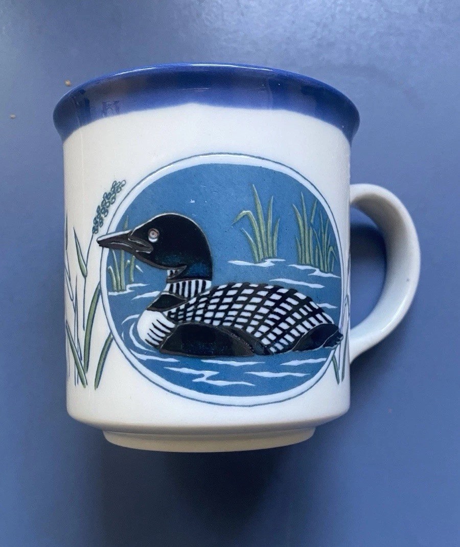 VTG Otagiri Canadian Goose Embossed Glazed Coffee Mug Made In Japan
