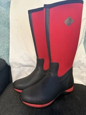 Muck Boots Women's WAA-601 Arctic Adventure Tall Boot, Black/Red, Size US 9