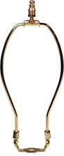 8-Inch Lamp Harp Kit - Gold Finish Regular Weight Harp, Premium Finial, and Ba