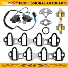 Knock Sensor With Harness Intake Manifold Gasket Set Kit For Chevrolet GM 6.0L