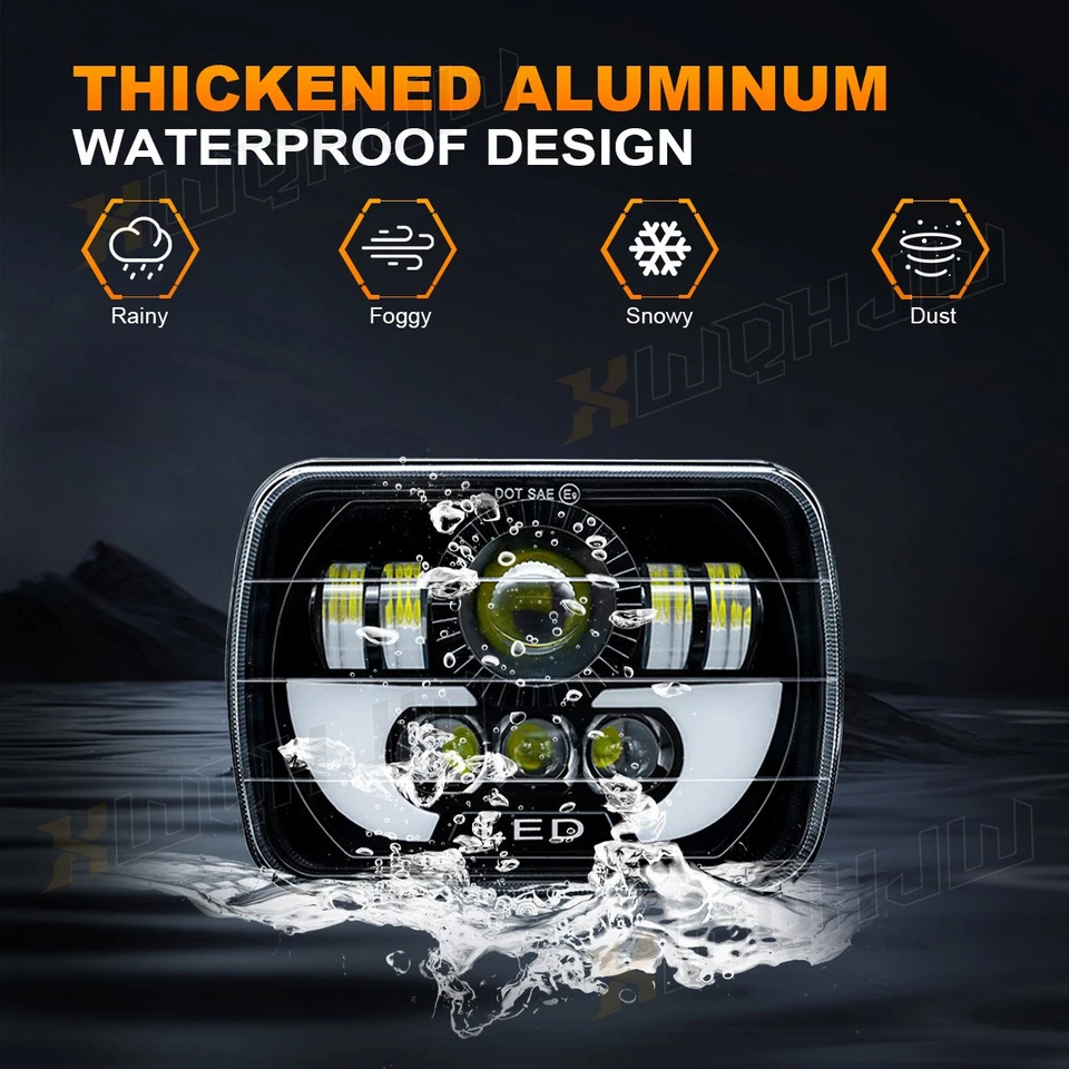 Faros LED 2x6" haz alto/bajo aptos para camioneta de carga Chevrolet Astro Express Foto 4 de 4