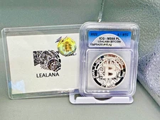 Lealana .10 Sil AUTOGRAPHED COA RARE lim 140- MS-68-bit coin Lealana CASASCIUS