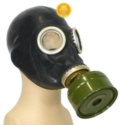 Maschera antigas sovietica originale nera GP-5 testata sicura set completo tutte le taglie URSS nuova - Foto 2 di 11