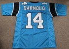 Sam Darnold Signed Blue XL Custom Football Jersey Beckett Seahawks Panthers USC