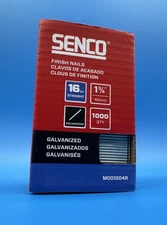 SENCO MOO1004R 1-3/4" 16 Gauge Straight Galvanized Finish Nails, 1000 Count Pk