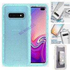 Blue Case For Samsung Galaxy S10E Shockproof Defender Case Cover Belt Clip