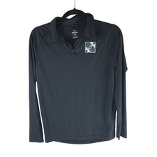 Under Armour Boys Velocity 1/4 Zip Shirt Long Sleeve Logo Black YLG