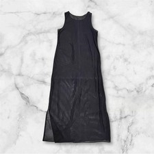 Uniqlo Mane Kurogouchi Mesh Maxi Dress Sleeveless Black L Near Unused