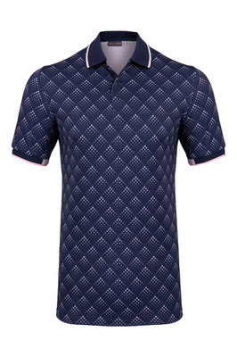 Kjus Herren Golf Poloshirt ''Spot Printed'' Blau Gr L / 52 UVP 129,- 