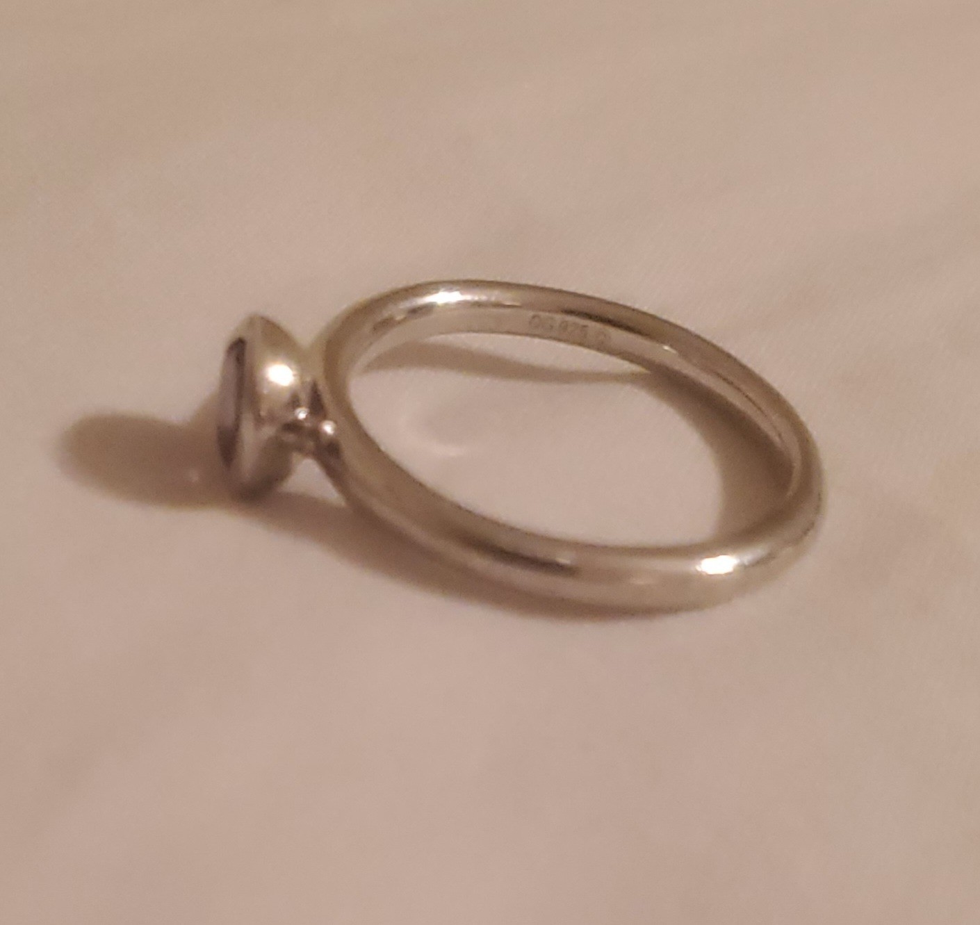 Amethyst Solitaire Sterling Silver Stackable Ring… - image 5