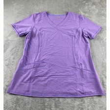 Scrubstar Performance Lavender V Neck Wrap Scrub Top Size M