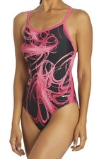 SPORTI Athletic Swimming Suit One Piece Hot Pink / Black Size 26 NWOT