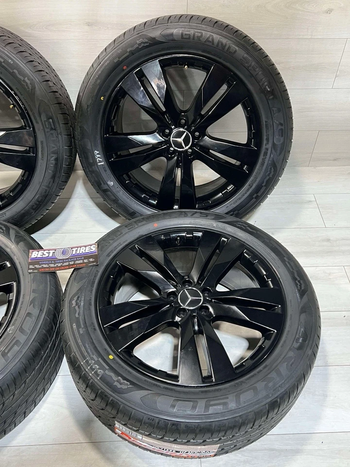 20” MERCEDES-BENZ ML250 GLOSS BLACK WHEELS TIRE FACTORY OEM - Image 4 of 4