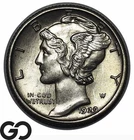 1929-S Mercury Dime, Original Luster, Full Bands, Choice BU++