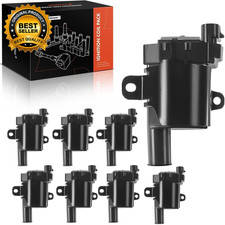Set of 8 Ignition Coil Pack Round Type Coil Compatible with Chevy GMC