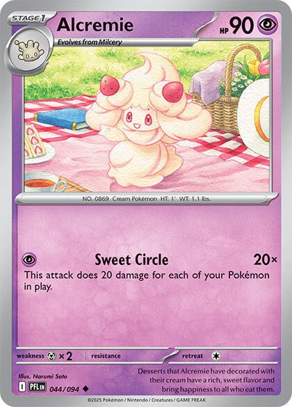 Alcremie Uncommon ME02: Phantasmal Flames 044/094 NM
