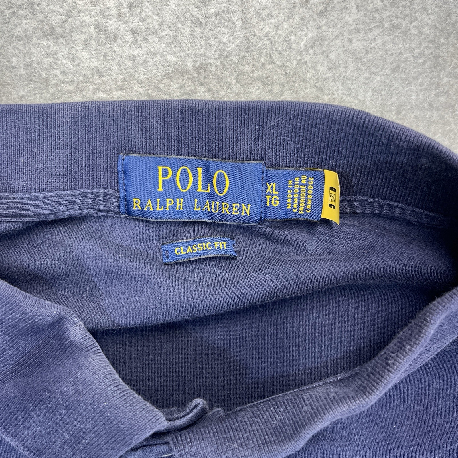 Polo Ralph Lauren camicia uomo XL X Large blu S S carne pony golf tinta unita classica