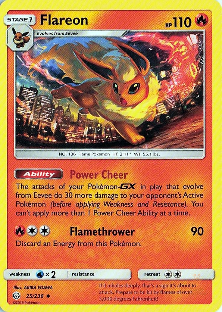 Flareon 25/236 Cosmic Eclipse Pokemon NM