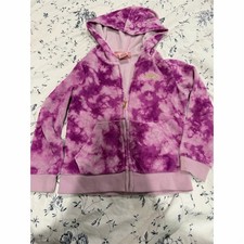 Juicy Couture Girls Tie Dye Hoodie Purple Zip Size 4T Casual