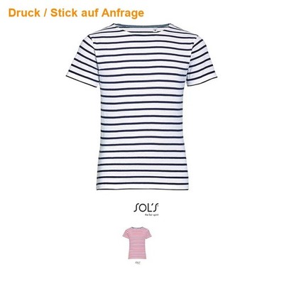 T-Shirt Kinder Maritim Streifen Gestreift Striped Shirt Kids SOL´S 1400 NEU