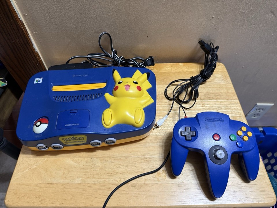 The Pikachu Edition N64 is one of Nintendo's most iconic limited-run consoles — yellow and blue, confirmed working, and an instant wow-factor gift.