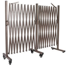 Expandable Retractable Driveway Fence Gate - Portable Dog Barrier for Indoor/Out