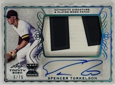 Leaf 2020 Trinity Spencer Torkelson Patch Auto RC Platinum PA-ST1 /75