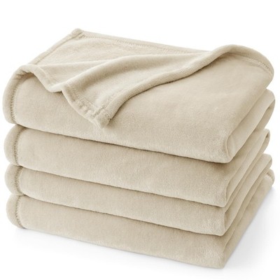 PHF Ultra Soft Fleecedecke Double Size 150 x 200 cm, Double (150 x 200 cm), Eiche 