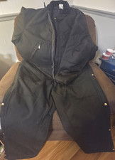 Carhartt Insulated Coveralls X06-BLK Mens 54 Tall Black Nylon Polyester