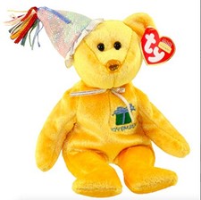 TY Beanie Baby - NOVEMBER the Teddy Birthday Bear w/ hat by Ty