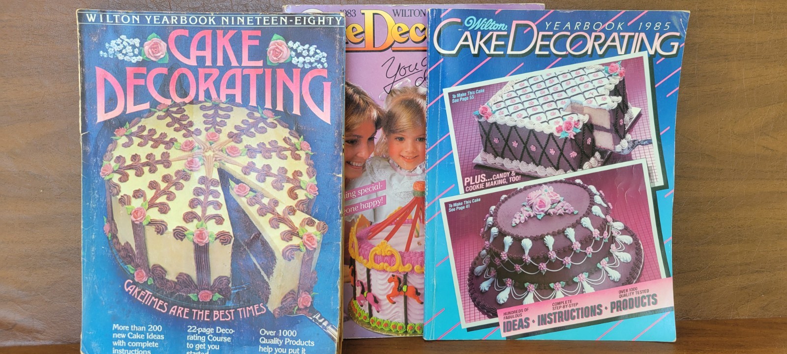 Vintage 1980s Wilton Cake Decorating Magazines Lot of 3