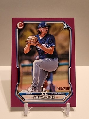 2026 Bowman Patrick Copen Fuchsia Border 1st Bowman/299 Los Angeles Dodgers.