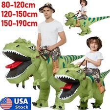 Inflatable T-Rex Dinosaur Costume, Funny Blow-Up Halloween Outfit JQ