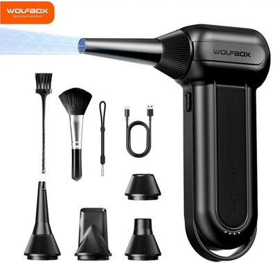 #ad #ad WOLFBOX Rechargeable Air Duster 150000RPM Brushless Motor Turbo Fan Blower DF100 $69.99
