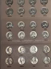 1932-1998 Washington Quarters Complete Set with Silver Mostly BU Condition.
