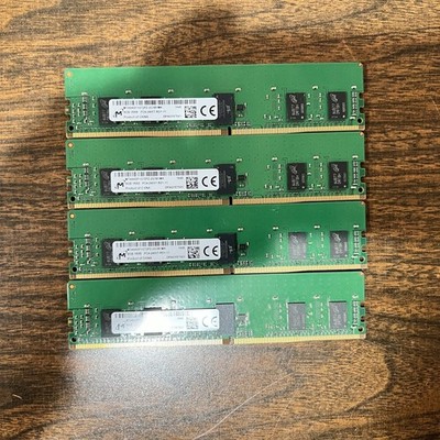 Lot 4x 8GB (32GB) Micron MTA9ASF1G72PZ-2G3B1IG PC4-2400T Server Memory