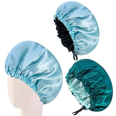 MARKE KANOSON Satin Haarhaube Schlafen, KANOSON 2 stück Satin Bonnet Schlafhaube Verstellbar,
